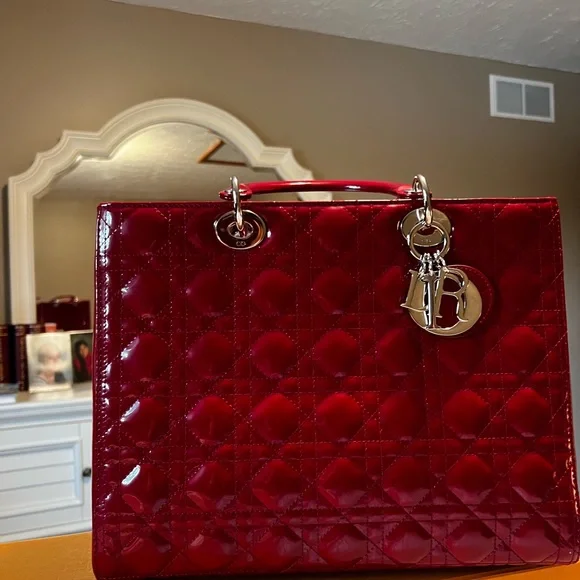 π― % Authentic Dior Red. Silver Hardware. - Picture 5 of 13